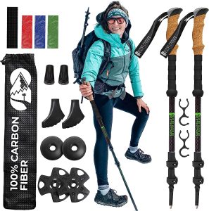 Hiker Hunger Carbon Fiber Trekking Poles for Women