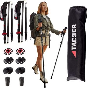 TAC9ER Ultra Lightweight Folding Hiking Poles
